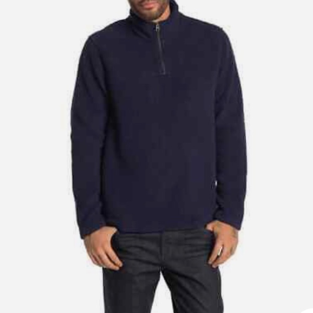 Wallin & Bros Men’s Navy Faux Shearling Pullover Size 2XL